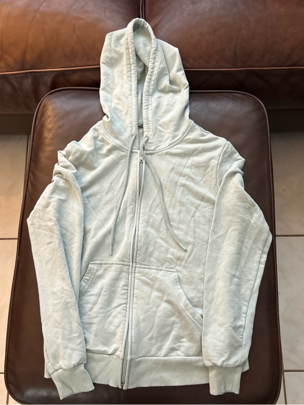 Light Light Blue Zip-Up Hoodie